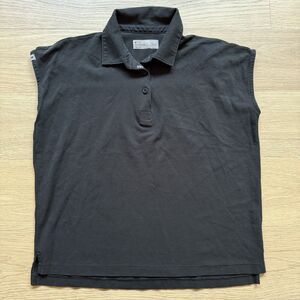 Figs Top Women Small Black Tailored Scrub Cotton Sleeveless w22ww1009